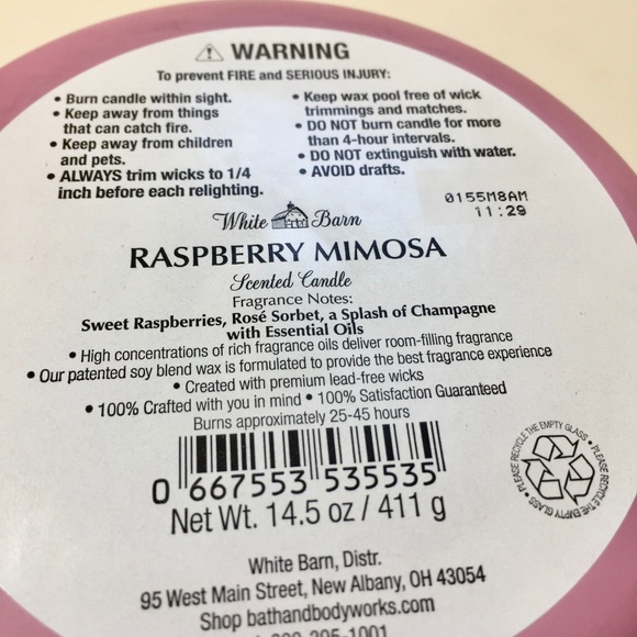RASPBERRY MIMOSA 3 Wick Candle - Picture 3 of 3